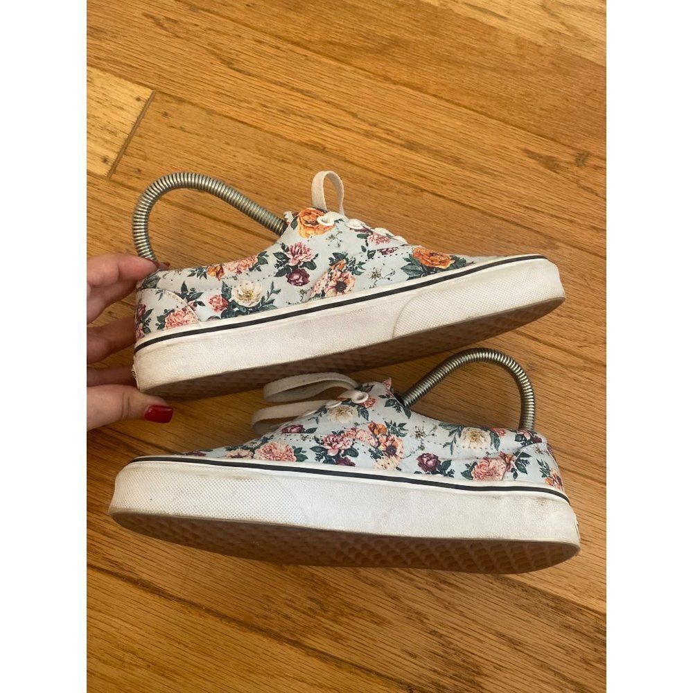 Vans, unisex blue Era Garden Floral Flower Design shoe men’s 4.5 women’s 6 - Picture 3 of 8